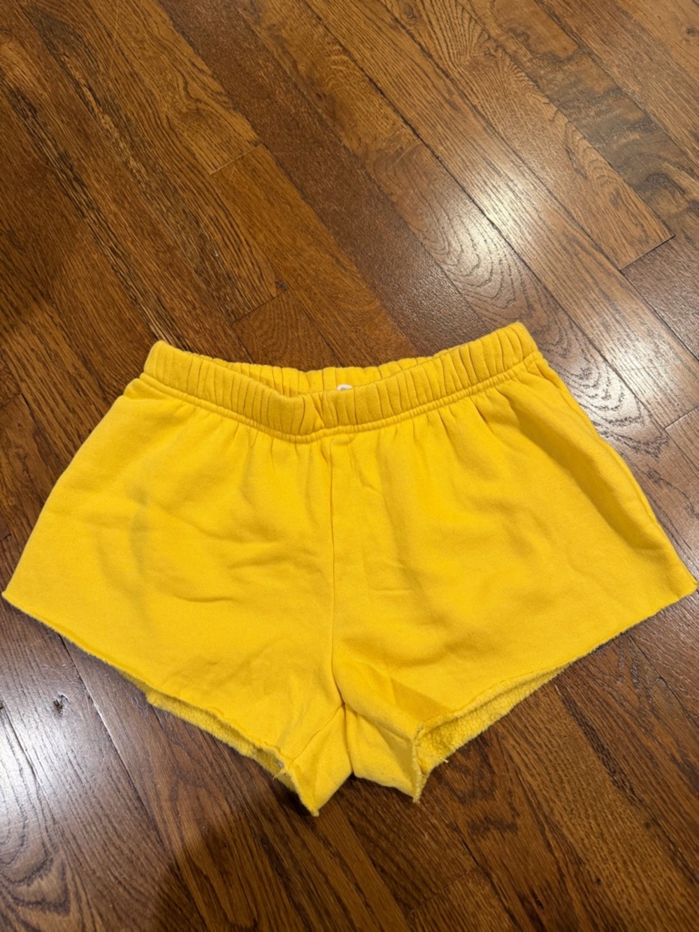Katie J NYC- Junior  Bright Yellow Athletic Lounge Shorts
